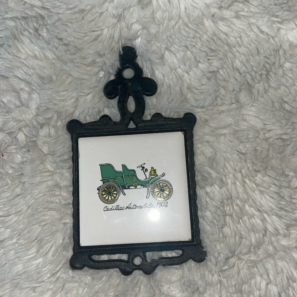Homco Vintage Car Tile Trivet